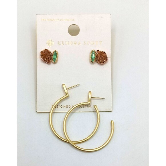 Kendra Scott 3 PAIRS EARRINGS LOT - Picture 1 of 6